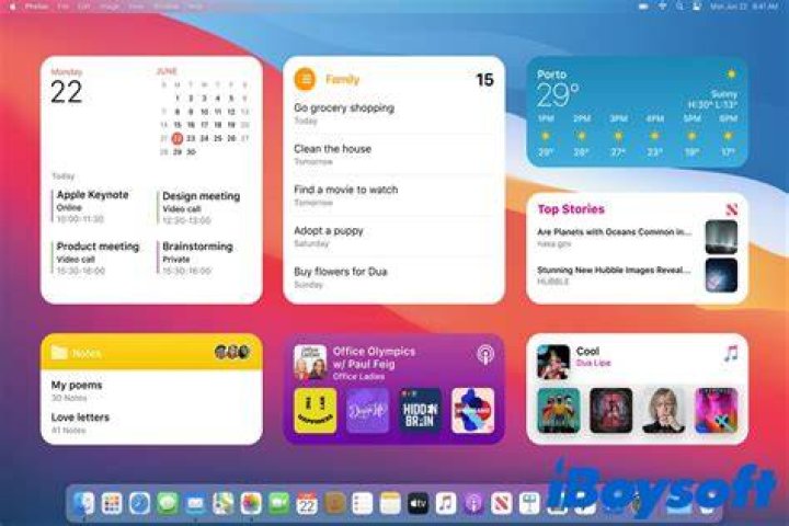 How do I create a widget on a Mac?