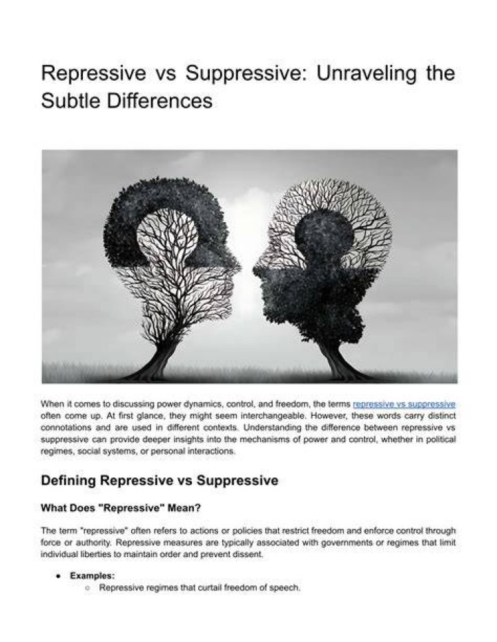 What does repressive meaning?