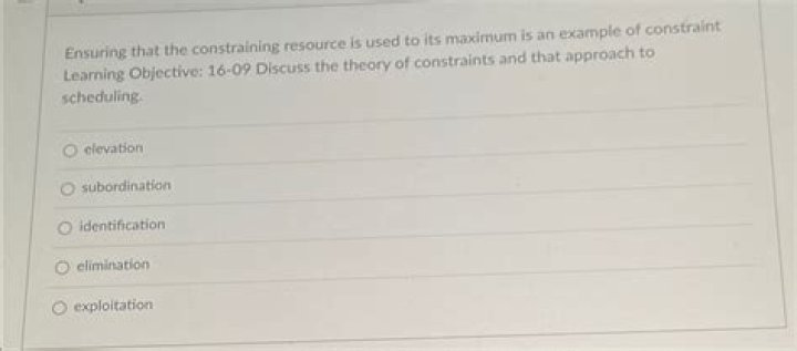 When there is a constraining resource?
