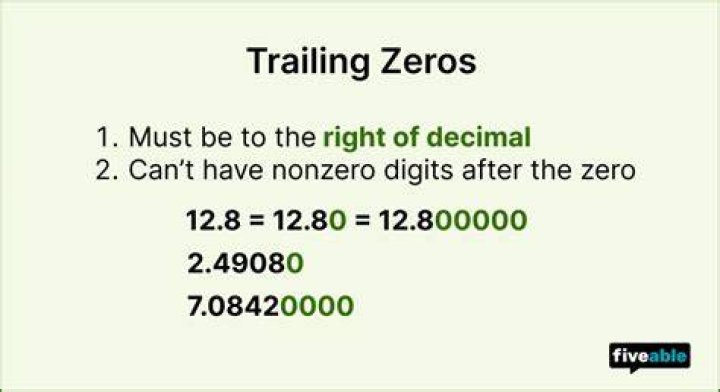 When would trailing zeros be significant?